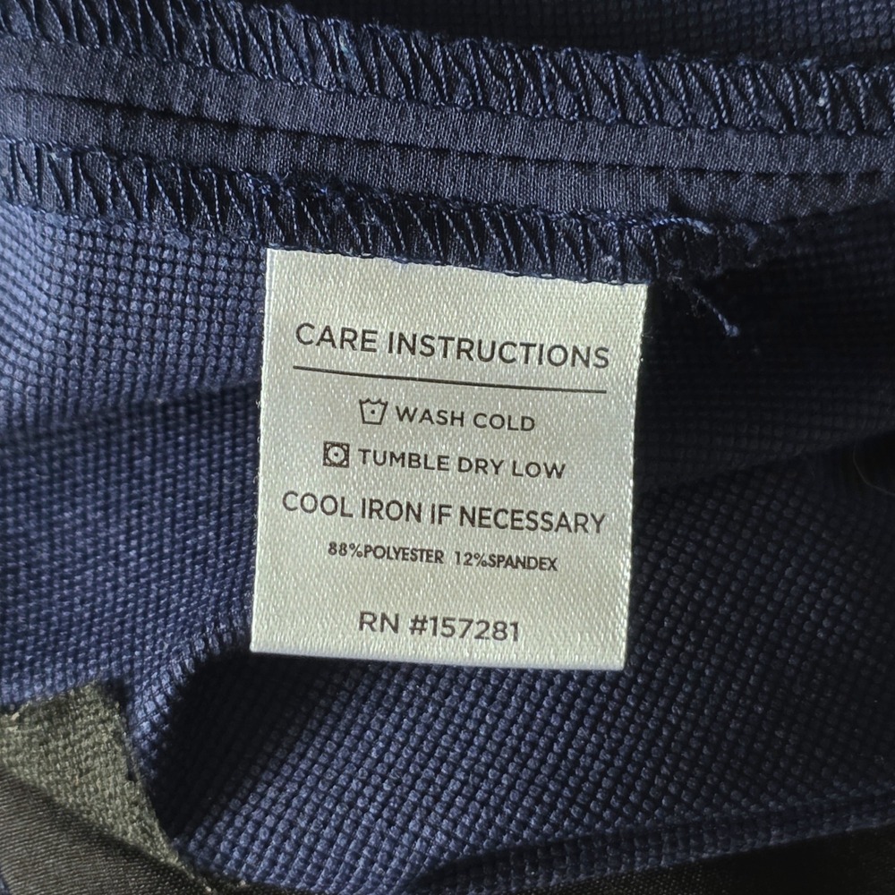 Mizzen Main Helmsman Slim Chino Pants Navy Blue Men Performance Stretch Sz 34X32 - Picture 9 of 11